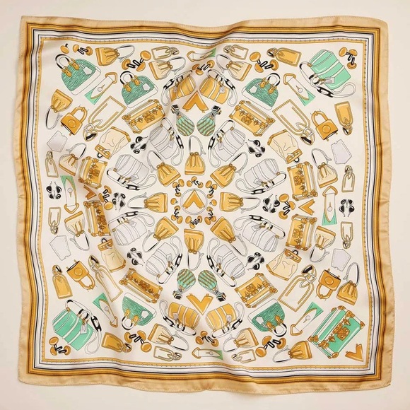 Handbag Print Scarf -BG - Picture 1 of 1